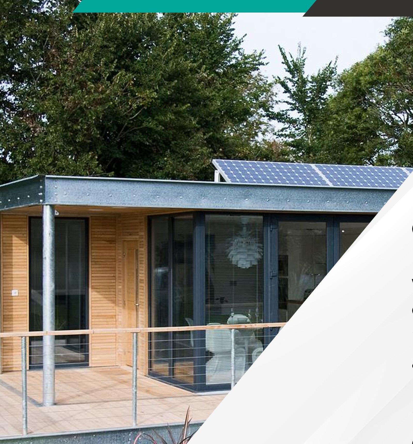 Modular prefab structure with solar panel roof by Jayashri Enterprises